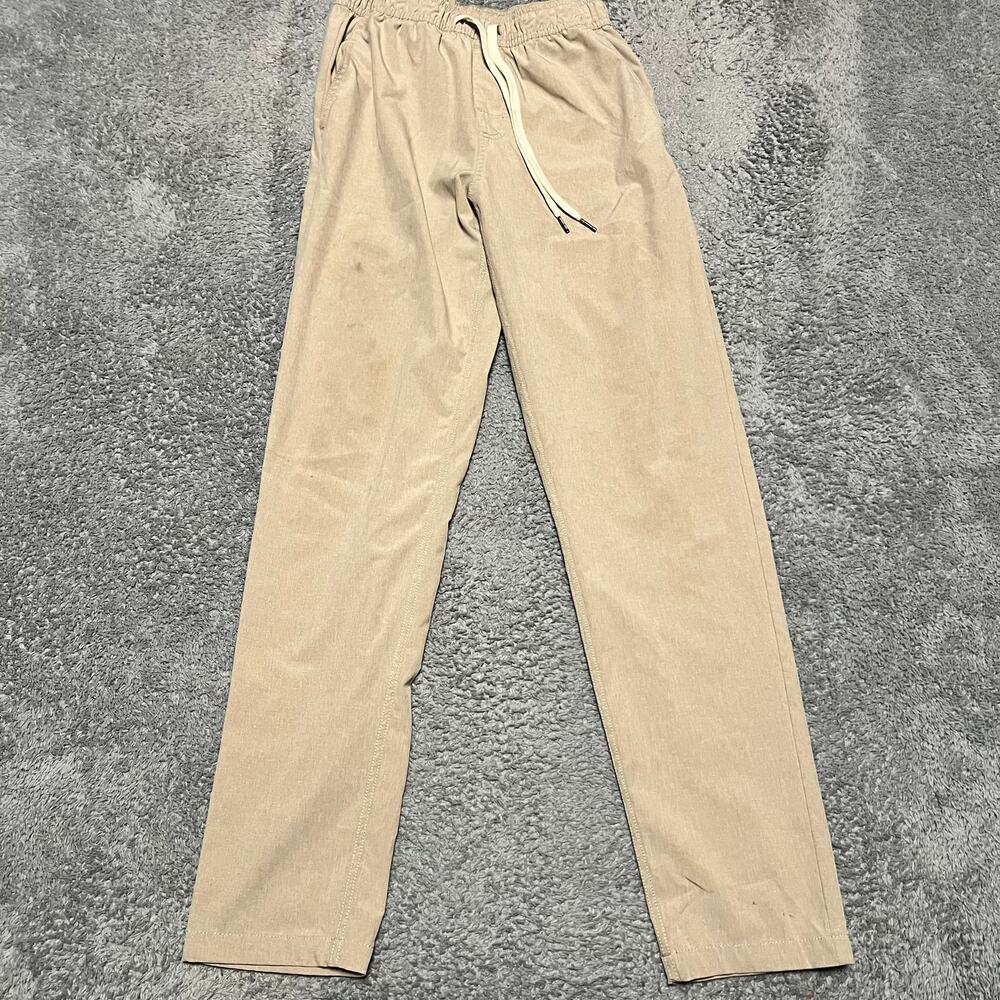 Fair Harbor Pants Mens Small Tan The One Performance Stretch Drawstring